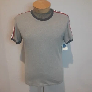 NWT Men's Shirt Arizona Jean Co Gray Striped Size Large - Picture 1 of 6