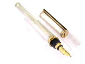 Prestige Fountain Pen S.T. DUPONT Montparnasse Silver Plated P188 - Picture 1 of 12