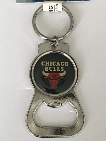 Chicago Bulls Team Metal Bottle Opener Key Chain Keyring Tag. NBA Cover