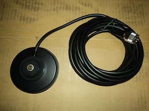 NEW 3 1/4" Mag Mount TRAM 1235 Magnet 3/4 NMO w/ BNC Connector Portable Antenna - Zdjęcie 1 z 5