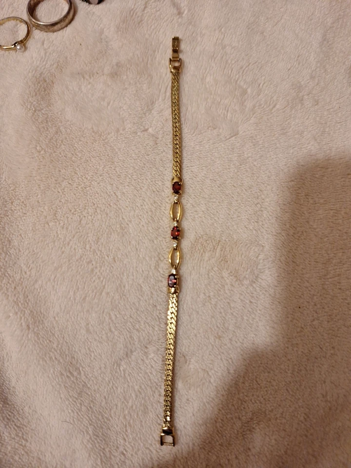 Roman Gold Bracelet With Diamonds And Rubies? Will Confirm At Jeweler Before Pur - Image 1 of 4