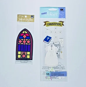 JOLEE’S Dimensional Stickers Girl Christening Set and Stained Glass Window Set/2 - Picture 1 of 5