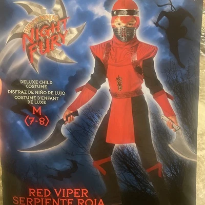 Disfraz de Halloween Ninja Asesino Vestir Niños Talla Juvenil Mediana (7-8) Usado Una Vez Foto 1 de 4