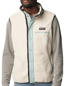 Columbia Helvetia Men's Size XL Extra Large Vest Jacket Sherpa Ivory #278 - Picture 1 of 12