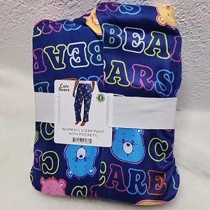 Care Bears Womens Logo Pajama Pants With Pockets Medium 8/10 Blue - Picture 1 of 4