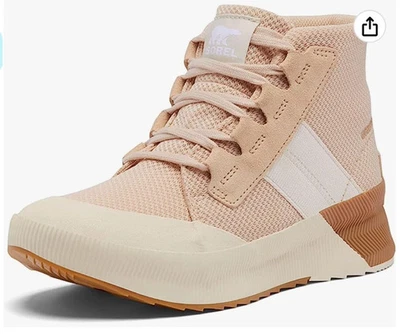 Sorel Women's Out N About III Mid Sneaker in Nova Sand/ Chalk Size Womans 11 NEW - Image 1 of 4