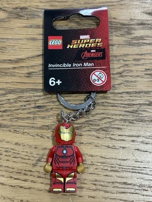Lego Marvel Super Heroes Invincible Iron Man Keyring Keychain - 853706 NEW - Image 1 of 2