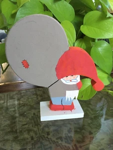 Vintage Mid Century Scandinavian Swedish Wood Santa Doll Christmas Decor - Picture 1 of 6
