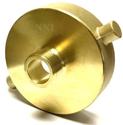 NNI 2-1/2" Female NST x 3/4" Male GHT GARDEN HOSE, HYDRANT BRASS ADAPTER