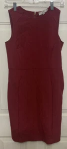Loft Women’s Sleeveless Dress Size 0 Maroon Retail $89.50 - Picture 1 of 4