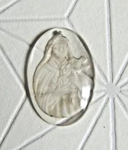 Ancien pendentif en Verre Sainte Thérese de Lisieux - Picture 1 of 2