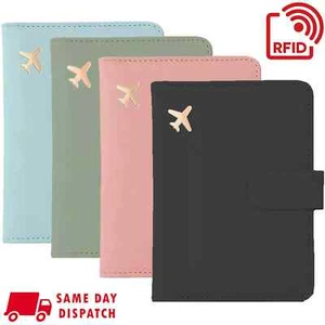 Card Holder Leather RFID Wallet Passport Holder Passport Bag Travel Cover Case - Picture 1 of 37