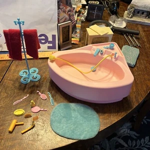 Accesorios de bañera de lujo vintage Barbie Dream Furniture Collection 1979 - Imagen 1 de 5