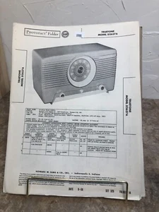 PF 1956 TRUETONE AC/DC DESKTOP AM RADIO Model D2637A Repair Data Manual READ - Picture 1 of 3