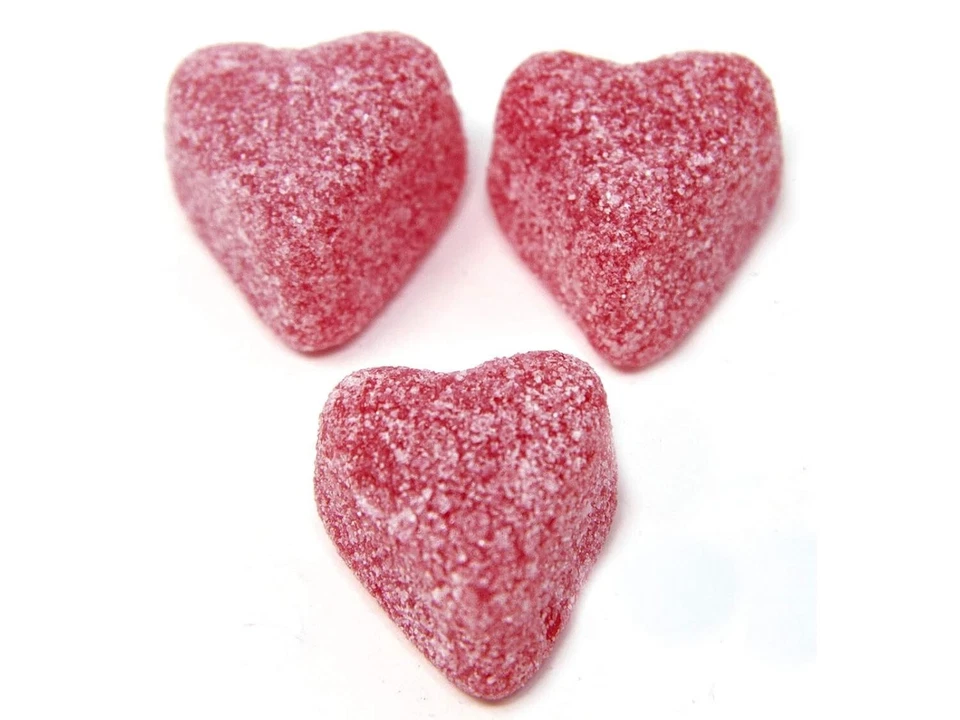 Corazones de gelatina de cereza agria lijados - 2 lb ~ Yankeetraders® ~ envío gratuito Foto 1 de 1