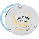 Drag Specialties Gold Live To Ride Derby Cover Harley Big Twin For 1970-1998