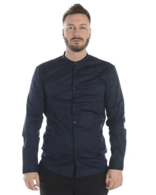 Camicia Daniele Alessandrini Shirt SLIM FIT Cotone Uomo Blu C6500N8243801 23 - Immagine 1 di 4
