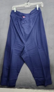 Woman Within Women's Plus Sz Navy Blue Knit Capri Pant Elastic Waist Sz 5X NEW - Picture 1 of 12