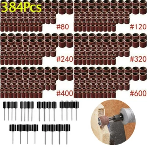 384Pack Sanding Drum Kit For Nail Drill Bits Dremel Accessories Rotary Tool Hot - Picture 1 of 12
