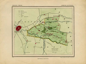 Antique Map-NETHERLANDS-TOWN PLAN-STOUTENBURG-UTRECHT-Kuyper-Kuijper-1865 - Picture 1 of 5