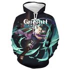 Genshin Impact 3D Hoodie Pullover Jumper Hooded Sweatshirt Sweater Casual Jacket