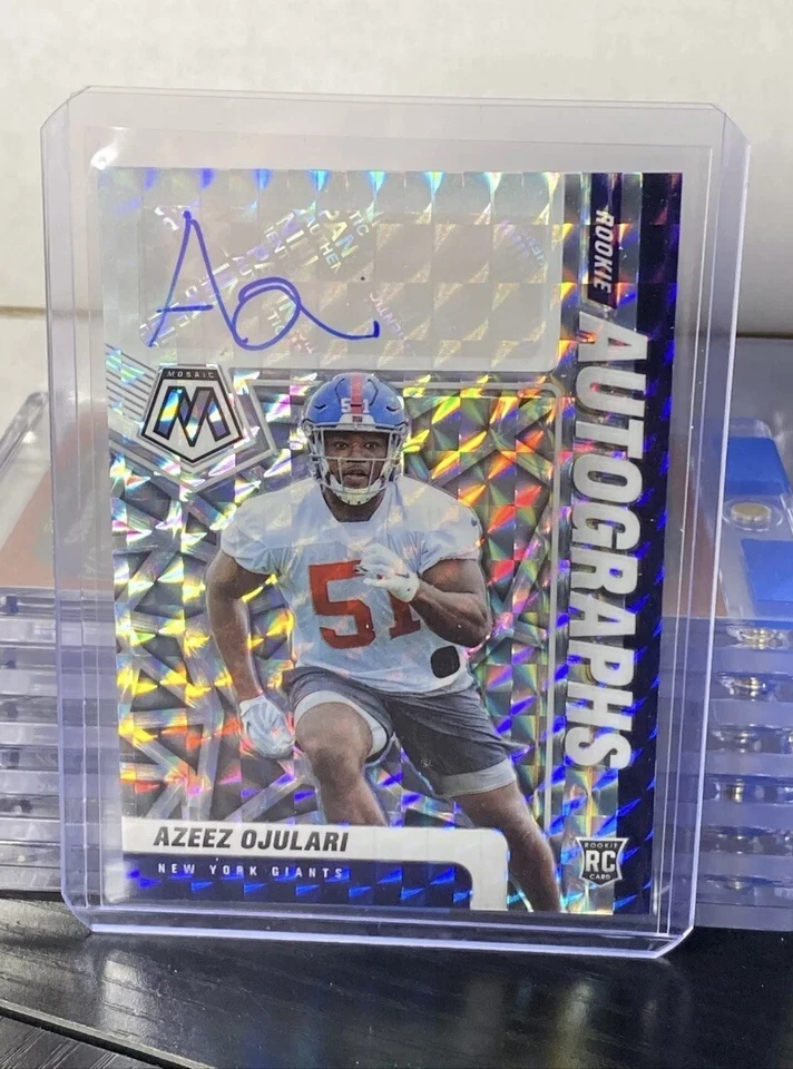 2021 Panini Mosaic Rookie Auto Mosaic Azeez Ojulari #RA-98 Rookie Auto RC - Image 1 of 2