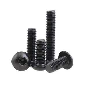 Bulloni a vite testa tonda M3 M4 M5 brugola esagonale tappo bussola A2 304 inox nero - Foto 1 di 4