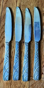 "Cambridge CONQUISTA Líneas Curvas Brillantes Acero Inoxidable 4 Cuchillos de Cena 8,75" - Imagen 1 de 1