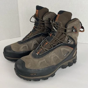 Salomon Beluha Snow Boots Mens 9 Waterproof Leather Winter Climatherm Contagrip - Picture 1 of 9