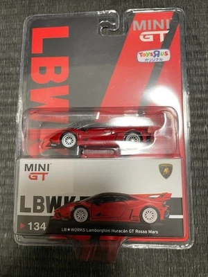MINI GT #134 LBWK Lamborghini Huracán GT Rosso Mars Toys "R" Us JP Ltd - Image 1 of 4