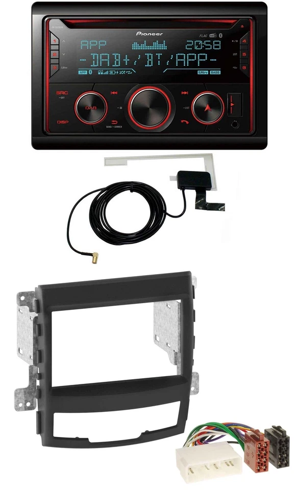 Pioneer 2DIN MP3 DAB USB CD Bluetooth Autoradio für SSangYong Korando 10-13 - Bild 1 von 4