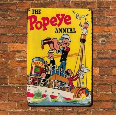 New 8x12 POPEYE The Sailor Man Metal Wall Sign SWEET PEA Olive Oyl POOPDECK Tin - Image 1 of 4