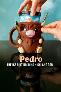 Portapuntas de Helado Pedro la Vaca de las Tierras Altas con Ranuras de Cuchara | Ecológico - Imagen 1 de 6