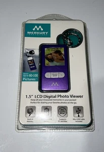 Merkury 1.5” LCD Digital Photo Viewer Keychain MI-DF0158-Purple-Up To 100 Photos - Picture 1 of 2