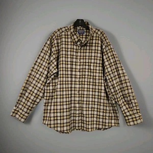 Sir Pendleton Shirt Mens 2XL  XXL Long Tan Plaid 100% Worsted Wool USA EUC  - Picture 1 of 15
