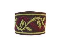 1,29 €//m 10m Jacquard Borte Keltischer Knoten 50mm Breit Bordeaux//Gold