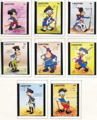 DISNEY LESOTHO 710-719 MINT NH FRENCH MILITARY UNIFORMS - Image 1 of 2