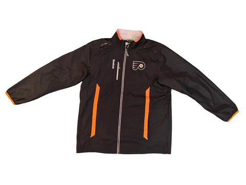 Philadelphia Flyers Reebok Kineticfit NHL Center Ice Full Zip Jacket Large Black Cover