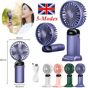 Mini Portable Fan Hand-held Folding Desk Cooler USB Rechargeable Summer Air - Picture 1 of 17