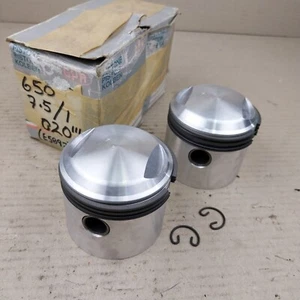 Triumph 650 7.5:1 GPM Pistons NOS, 711 714 70-2891 E2891 E5879 +0.020 Oversize - Picture 1 of 6