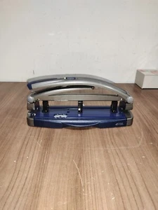 Staples One-Touch Adjustable 3-Hole Punch ~ 45 Sheet Capacity ~ Blue/Gray - Picture 1 of 6