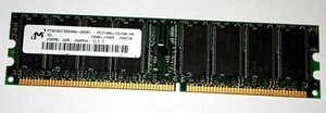 256 MB DDR-RAM 184-pin PC-2100U non-ECC 'Micron MT8VDDT3264AG-265B1' - Foto 1 di 2