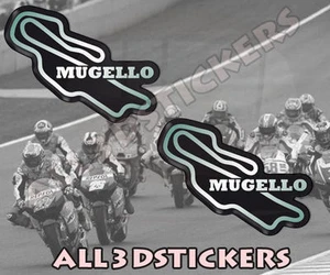 2x3D Stickers Resin Domed Mugello Circuit  6x4.5 cm (2.36x1.77 ") Adhesive Decal - Picture 1 of 1