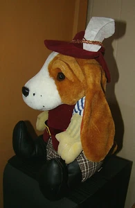 Basset Hound Musketeer Shakespeare Stuffed Plush Dog Toy Animal, 13" tall - Picture 1 of 7