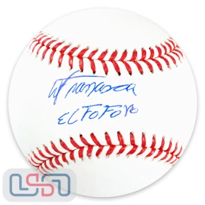 Welbyn Francisca Signed "El Foforo" Rawlings Official Major League Baseball JSA - Image 1 of 3