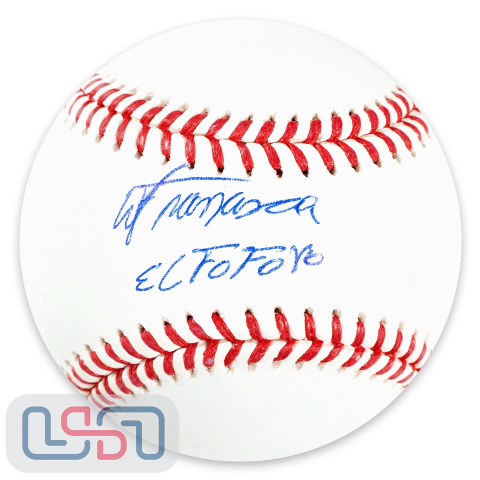 Welbyn Francisca Signed "El Foforo" Rawlings Official Major League Baseball JSA - Image 1 of 3