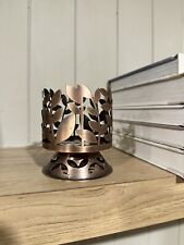 Bath & Body Works 1-wick 4 oz Candle Holder Sleeve Copper Pedestal Slatkin & Co