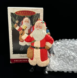 Hallmark Keepsake Christmas Ornament MERRY OLDE SANTA With BELL 1993 - Picture 1 of 7