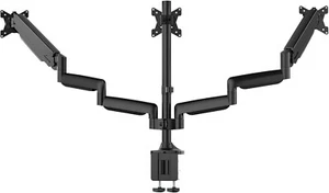 Triple Monitor Stand, 3 Monitor Desk Mount for Three Flat/Curved Computer Screen - Picture 1 of 7