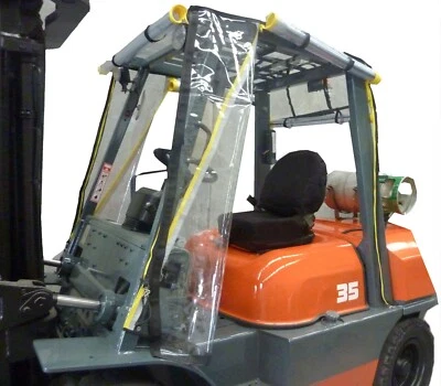 Forklift Cab Enclosure Cover Heavy Duty Clear Vinyl For Toyota Standard Models - Image 1 of 3